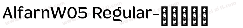 AlfarnW05 Regular字体转换